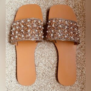 Sparkly Rhinestone Slide Sandals 😍 - brand new
